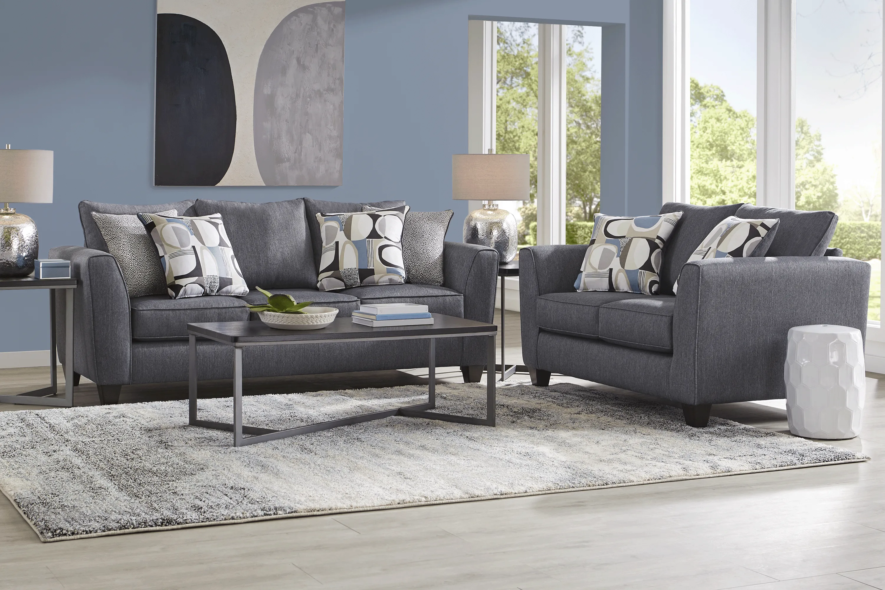 Marisol Bay Denim 5 Pc Living Room - Thumbnail - Image 1