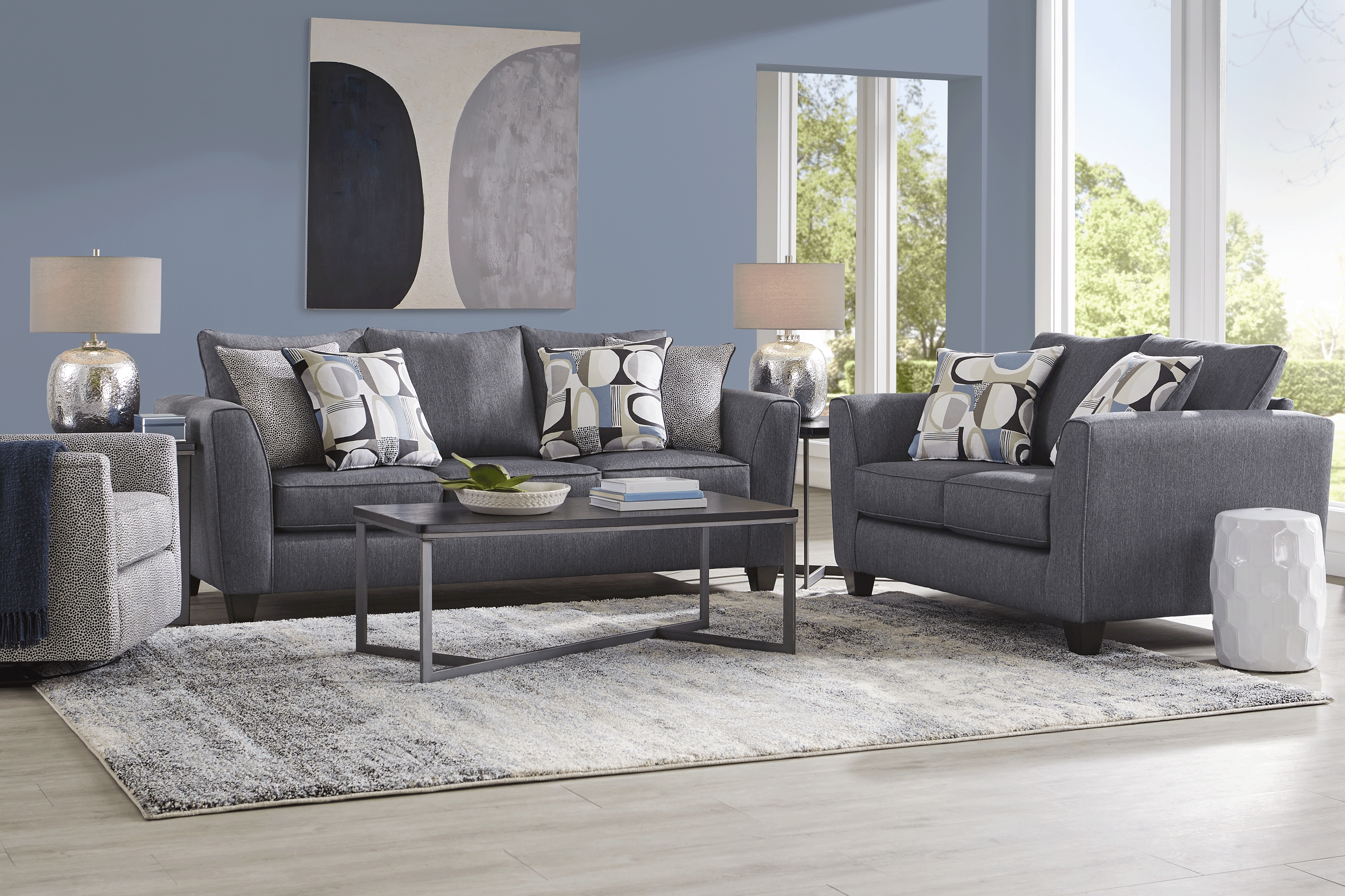 Marisol Bay Denim 8 Pc Living Room - Thumbnail - Image 1