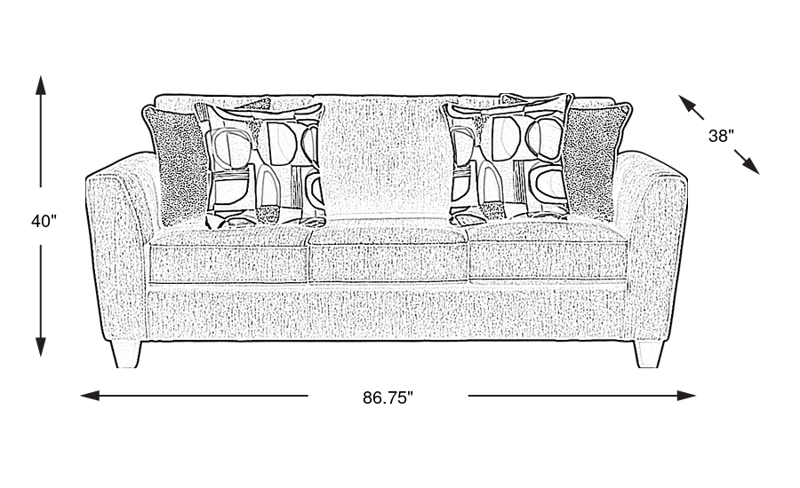 Dimension Image. Please refer to the Dimension Tab on this page for dimension details.