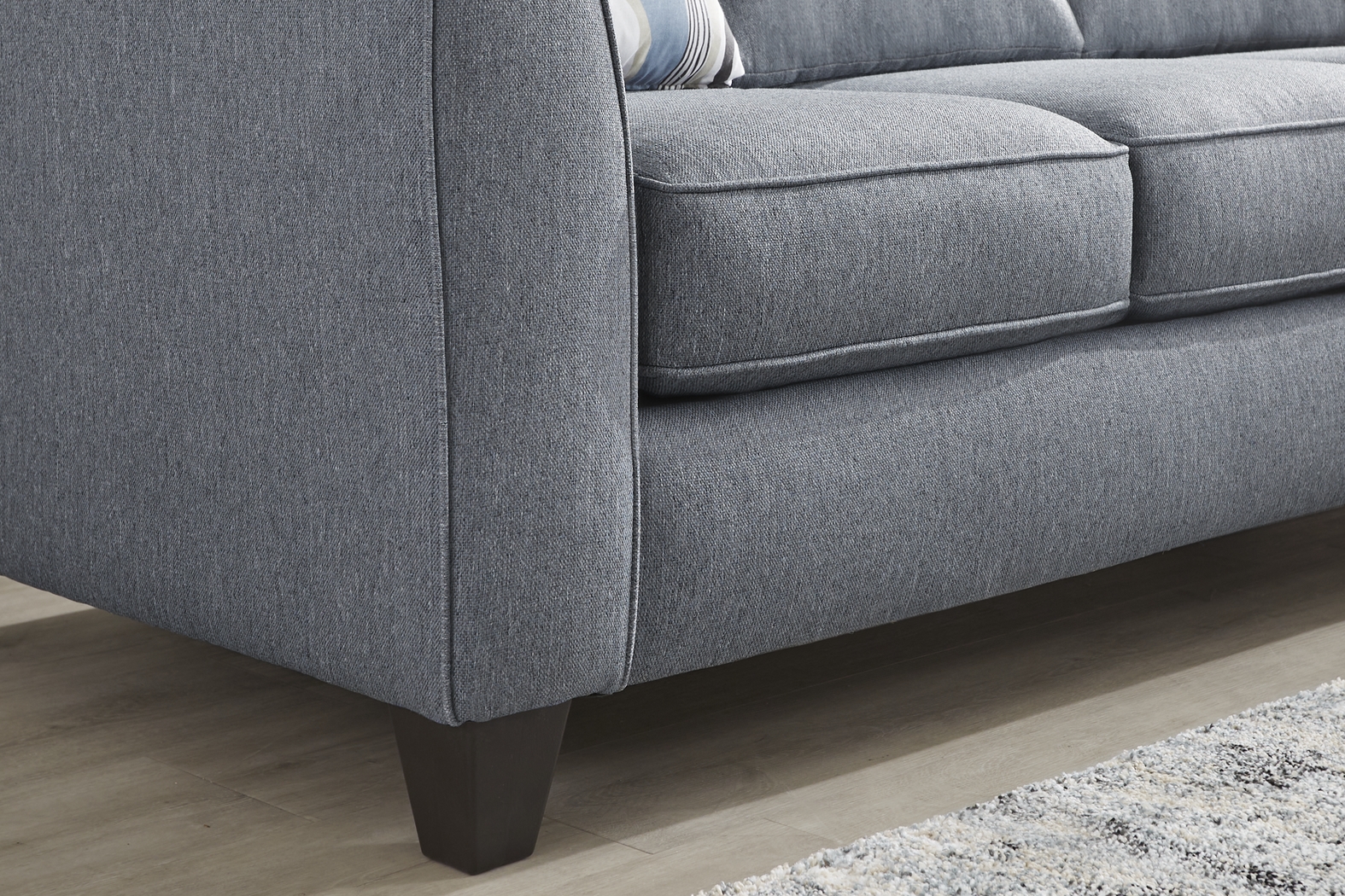 Marisol Bay Gray 7 Pc Living Room with Gel Foam Sleeper Sofa - Thumbnail - Image 4