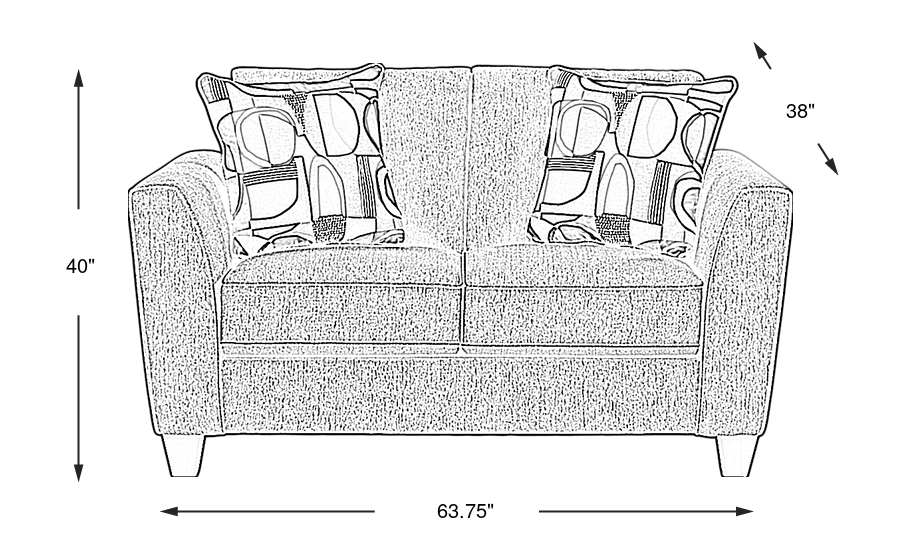 Dimension Image. Please refer to the Dimension Tab on this page for dimension details.