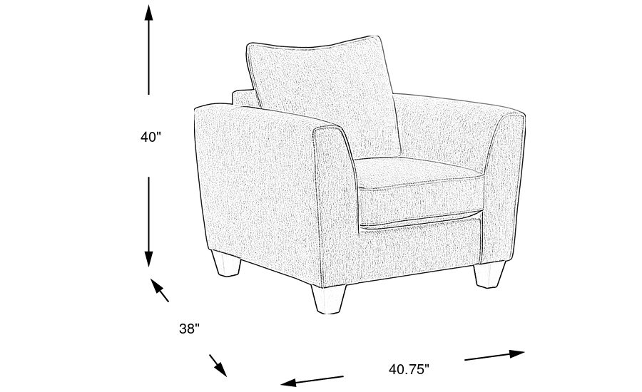 Dimension Image. Please refer to the Dimension Tab on this page for dimension details.