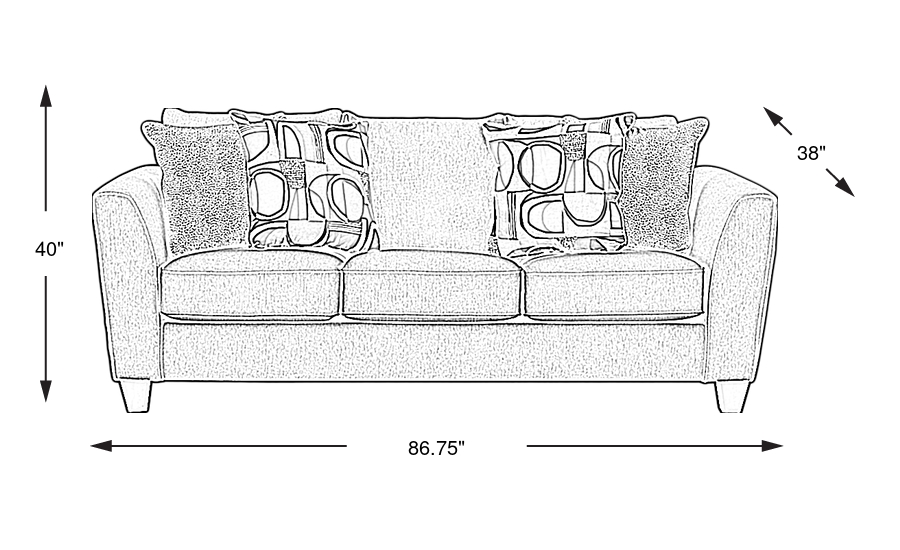 Dimension Image. Please refer to the Dimension Tab on this page for dimension details.