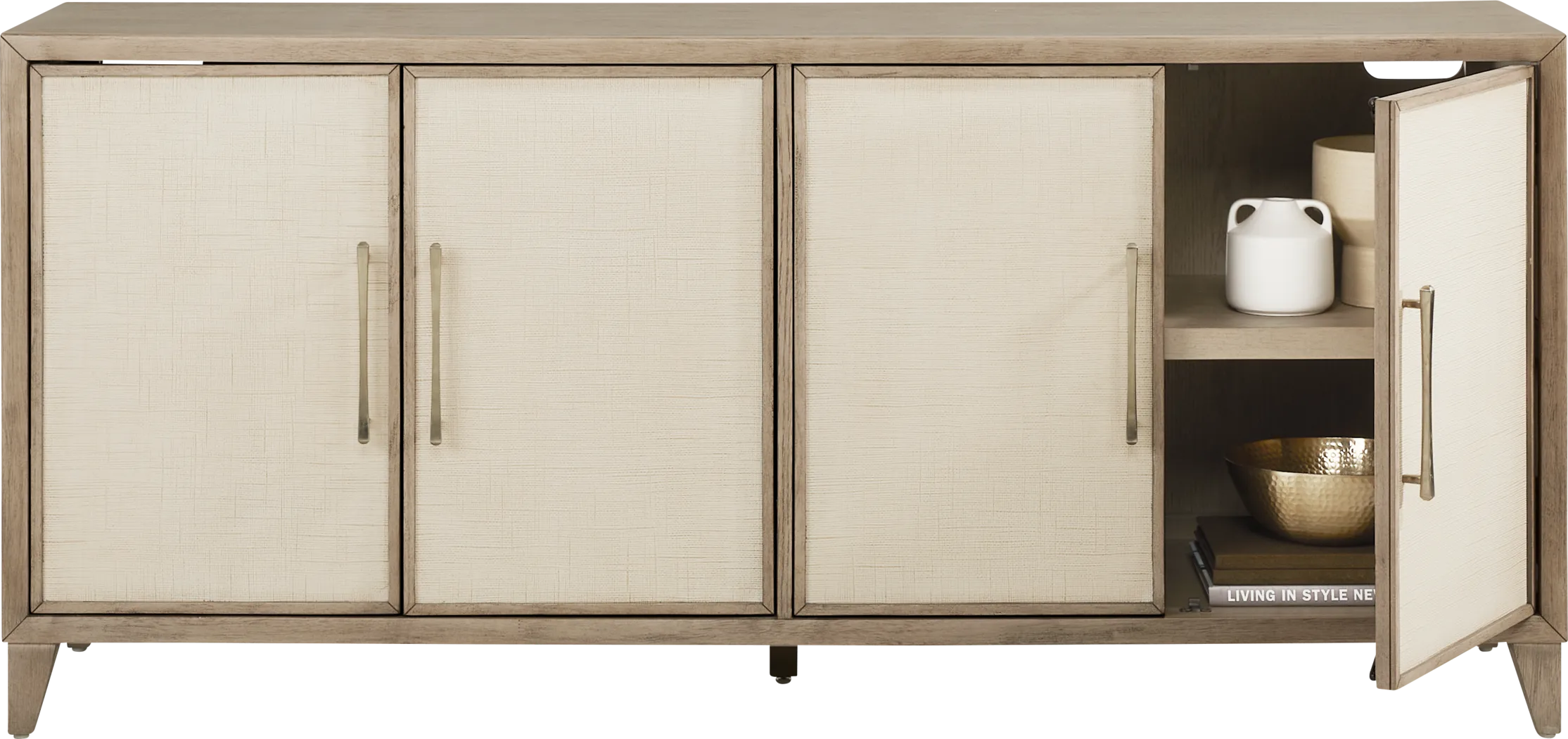 Marisole Taupe Colors,Light Wood 72 in. Console | Rooms to Go