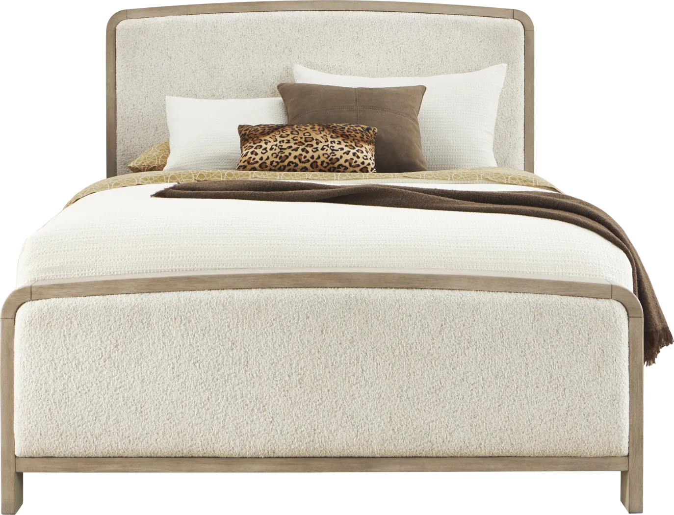 Marisole Taupe 5 Pc Queen Upholstered Bedroom - Thumbnail - Image 2