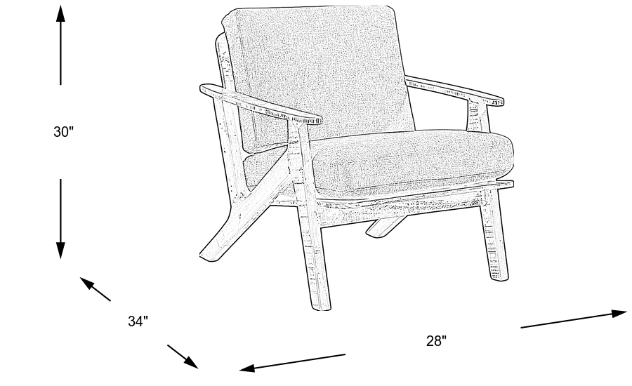 Dimension Image. Please refer to the Dimension Tab on this page for dimension details.