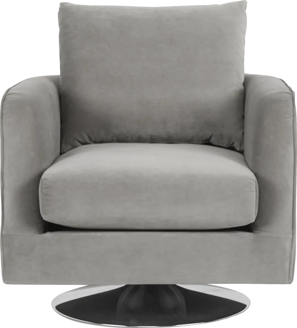 Marjorie Heights Gray Swivel Chair - Thumbnail - Image 2