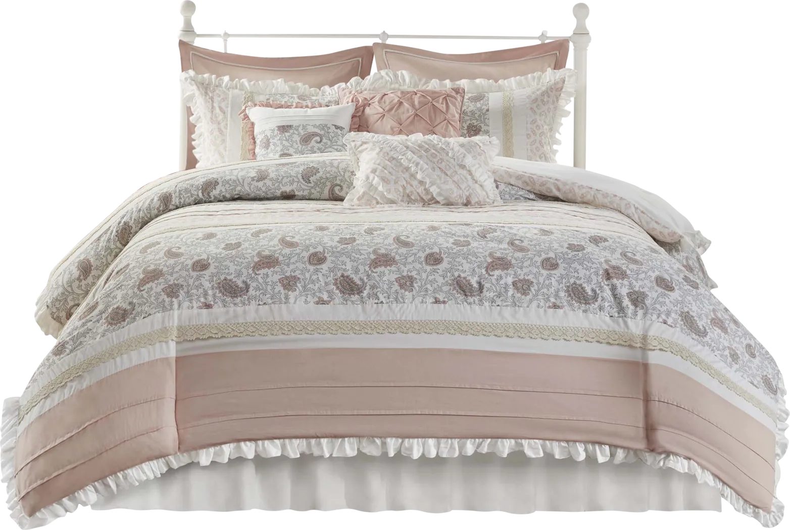 Marjory Blush 9 Pc California King Comforter Set - Thumbnail - Image 10