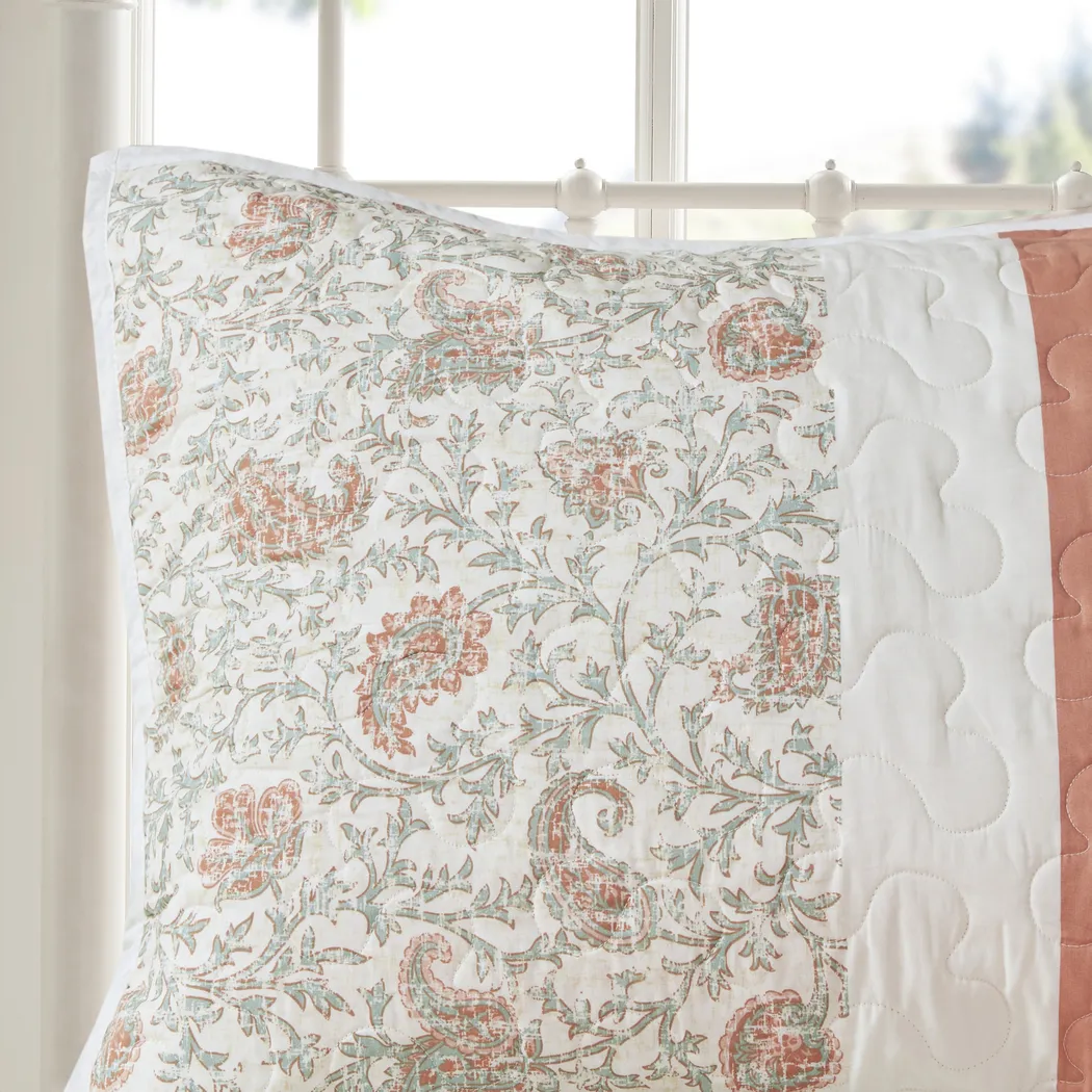 Marjory Coral 6 Pc Full/Queen Quilt Set - Thumbnail - Image 2