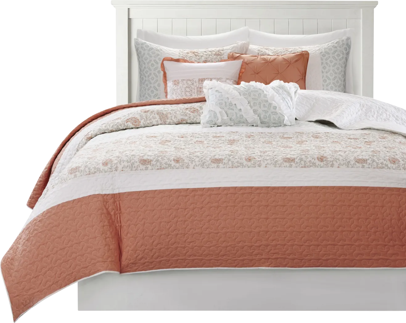 Marjory Coral 6 Pc Full/Queen Quilt Set - Thumbnail - Image 4