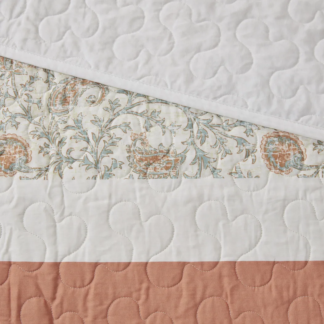 Marjory Coral 6 Pc Full/Queen Quilt Set - Thumbnail - Image 8