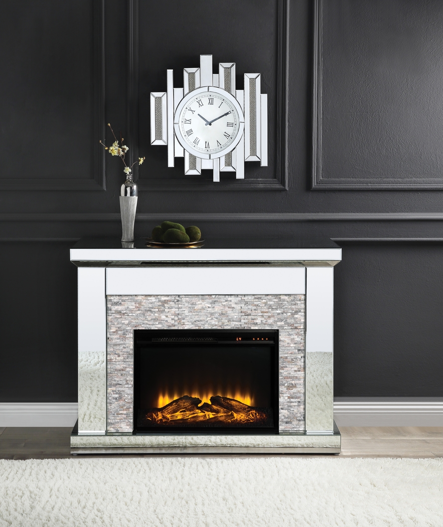 Markwood Silver 48 in. Console, With Electric Fireplace - Thumbnail - Image 2