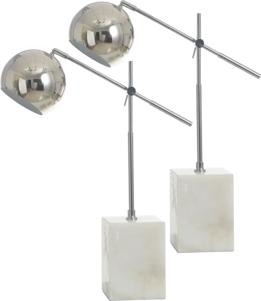 Marla Creek Silver Table Lamps, Set of 2 - Thumbnail - Image 1