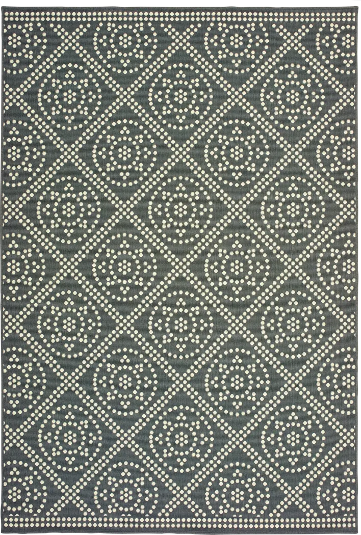 Marlfield Gray 6'7 x 9'6 Indoor/Outdoor Rug - Thumbnail - Image 1
