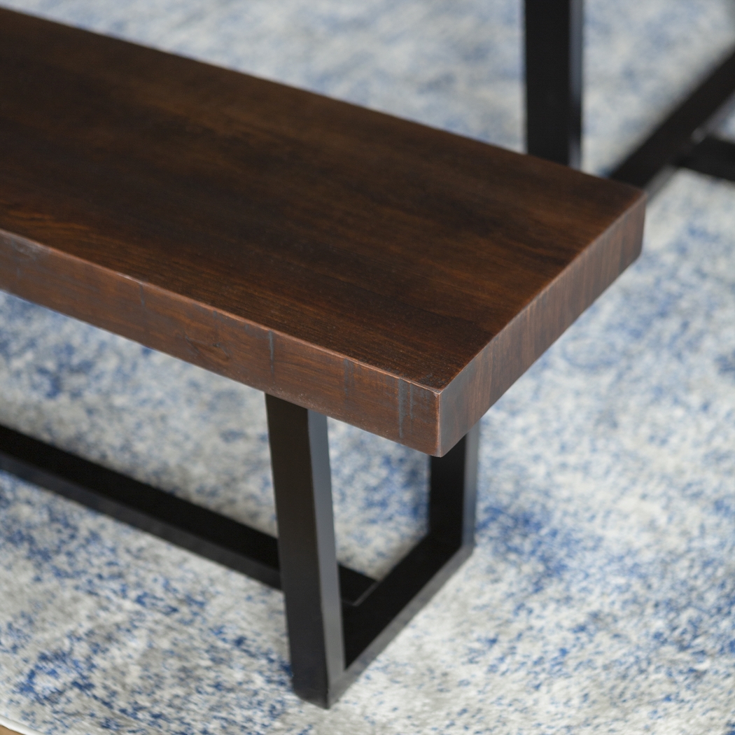 Marlinda Brown Dining Bench - Thumbnail - Image 3