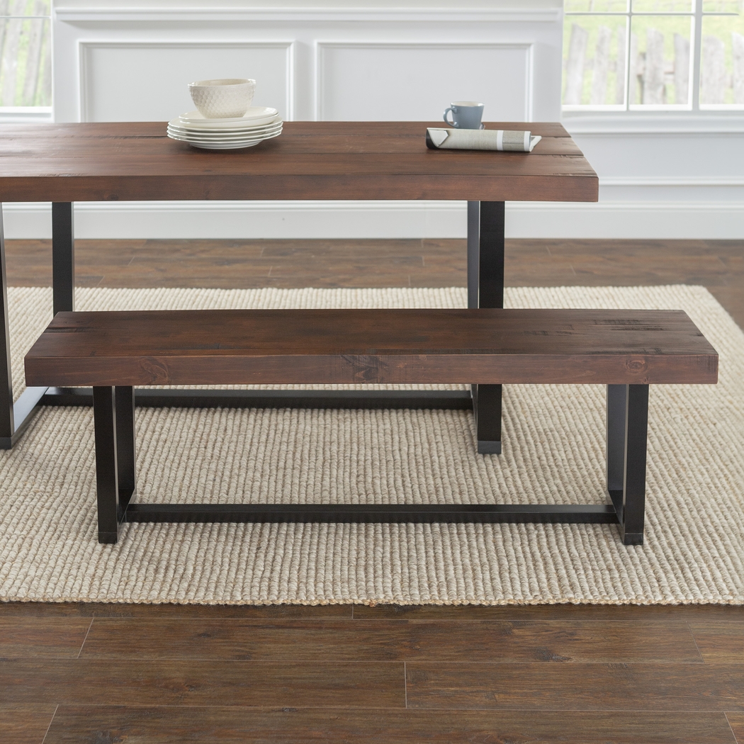 Marlinda Brown Dining Bench - Thumbnail - Image 5