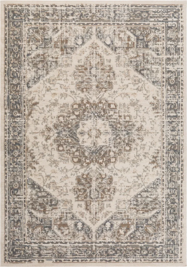 Marllan Beige 5'3 x 7'6 Rug - Thumbnail - Image 1