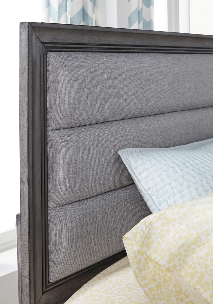 Marlow Gray 3 Pc Queen Panel Bed - Thumbnail - Image 2