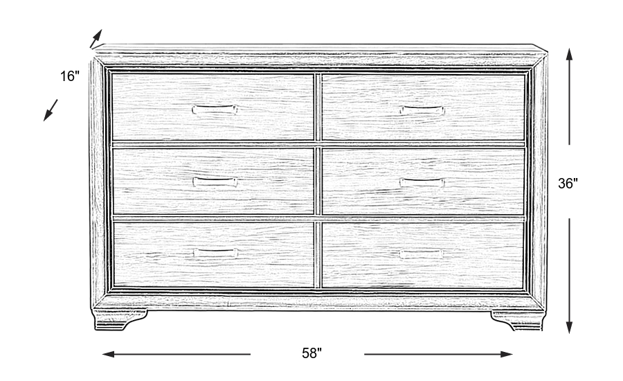 Dimension Image. Please refer to the Dimension Tab on this page for dimension details.