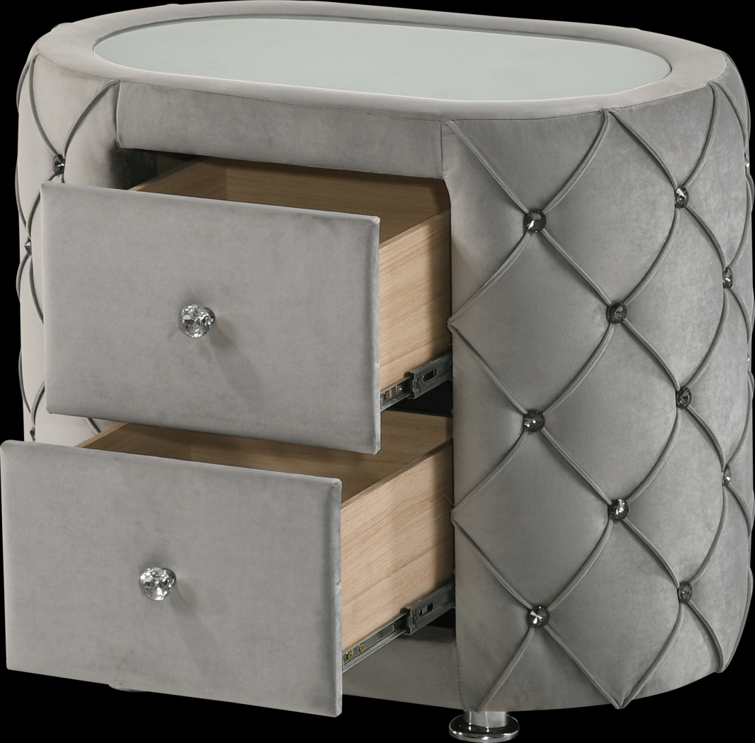 Marmande Gray Nightstand - Thumbnail - Image 4