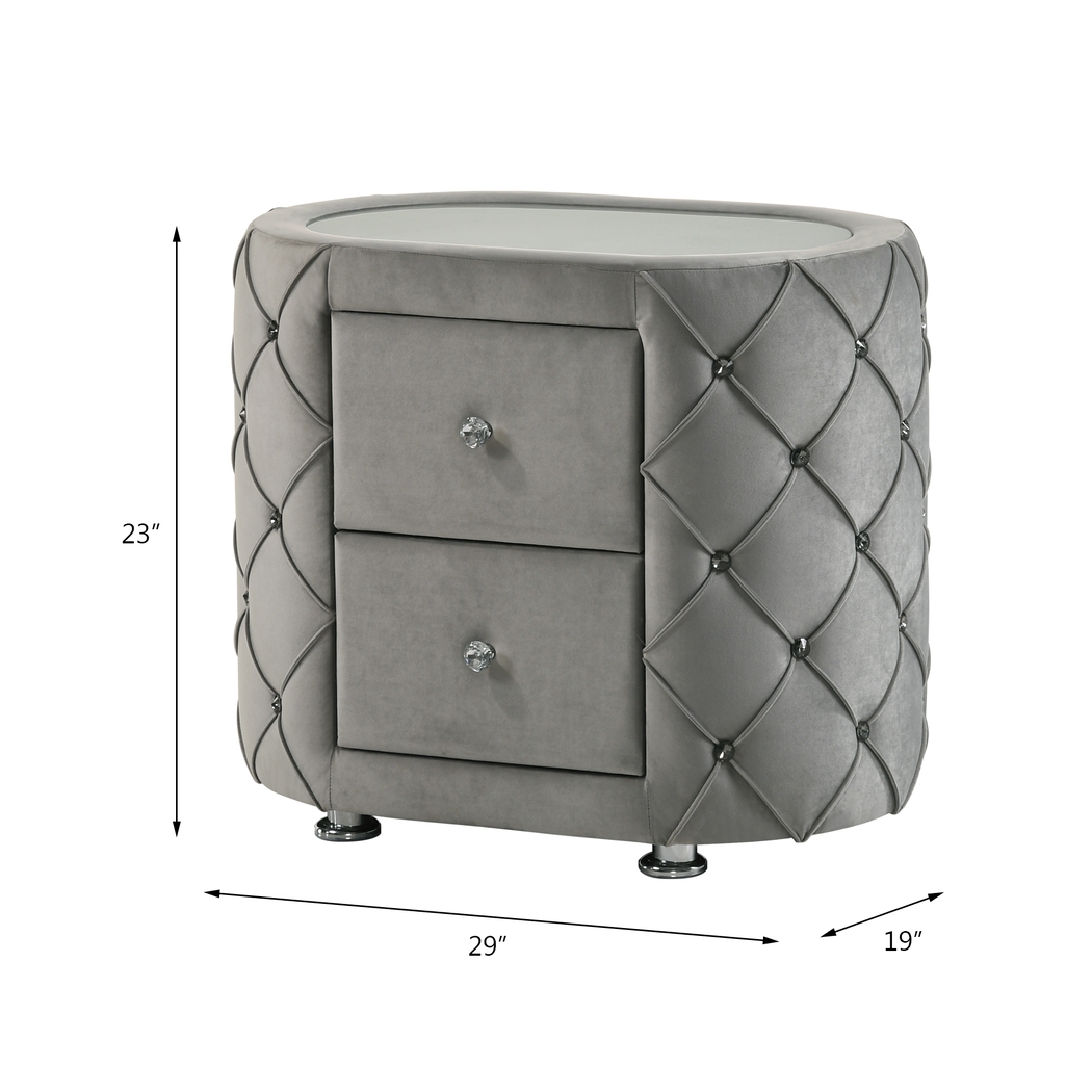 Marmande Gray Nightstand - Thumbnail - Image 9
