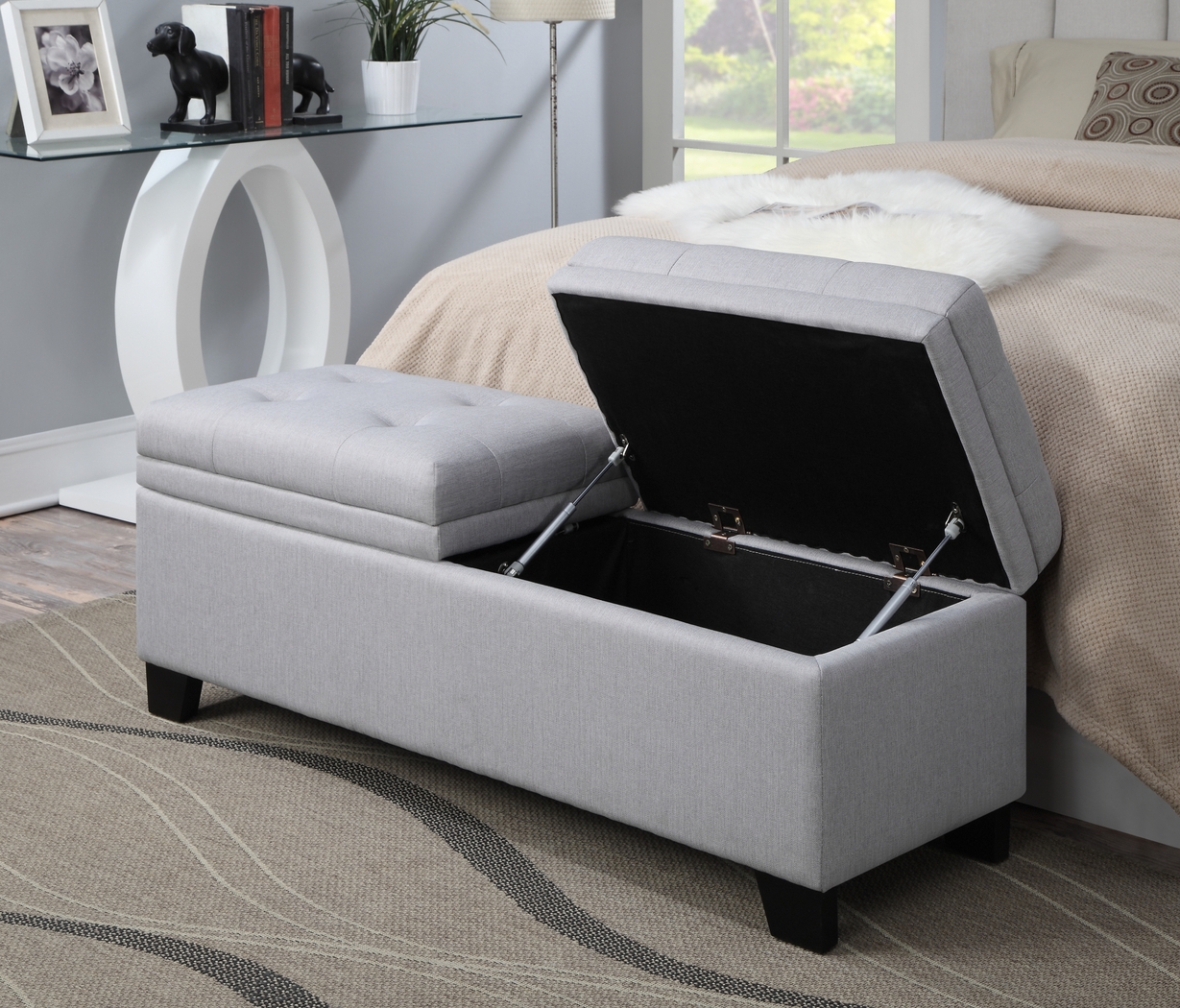 Marmor Gray Storage Bench - Thumbnail - Image 7