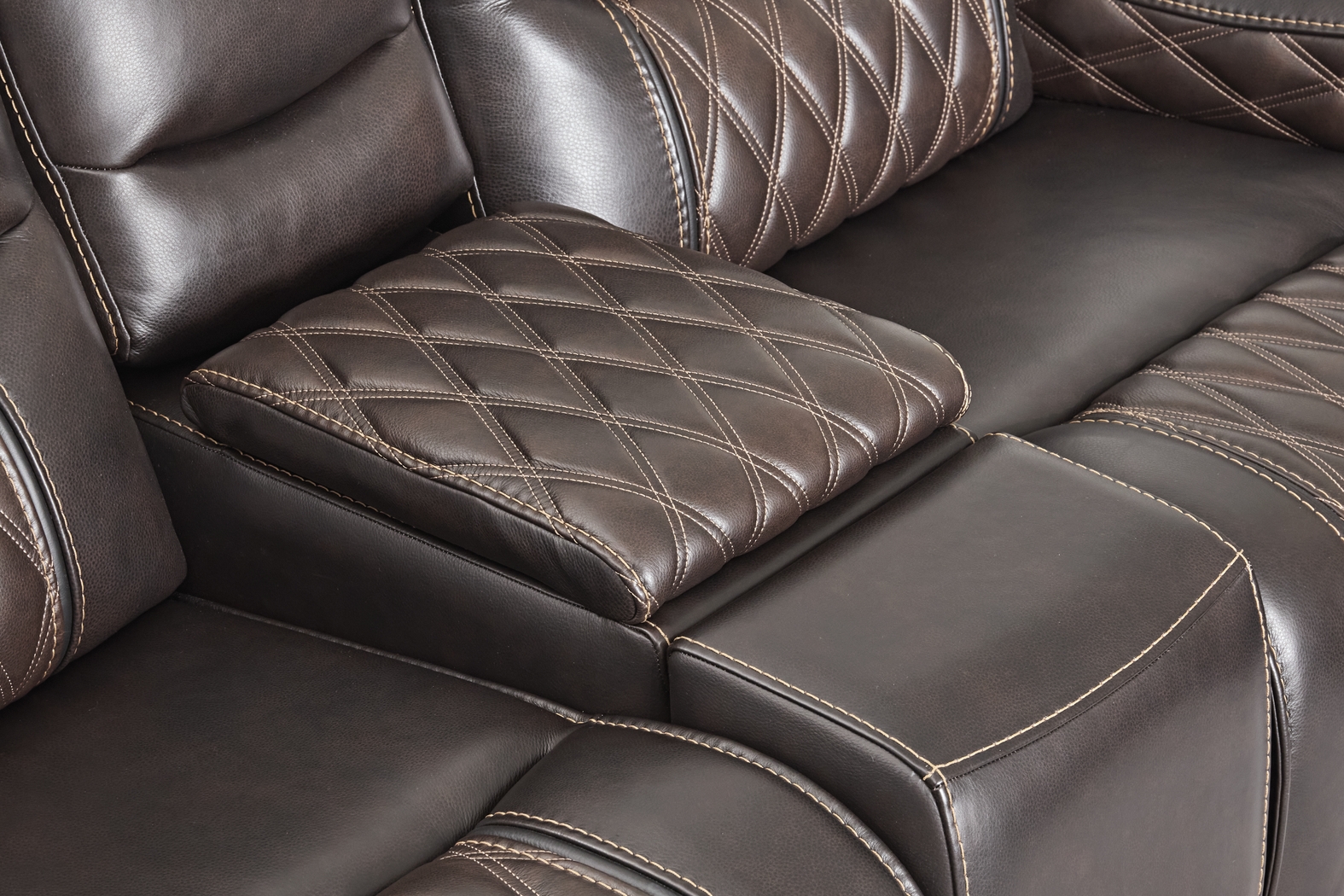 Marquee Brown 10 Pc Leather Triple Power Reclining Sectional Living Room - Thumbnail - Image 8