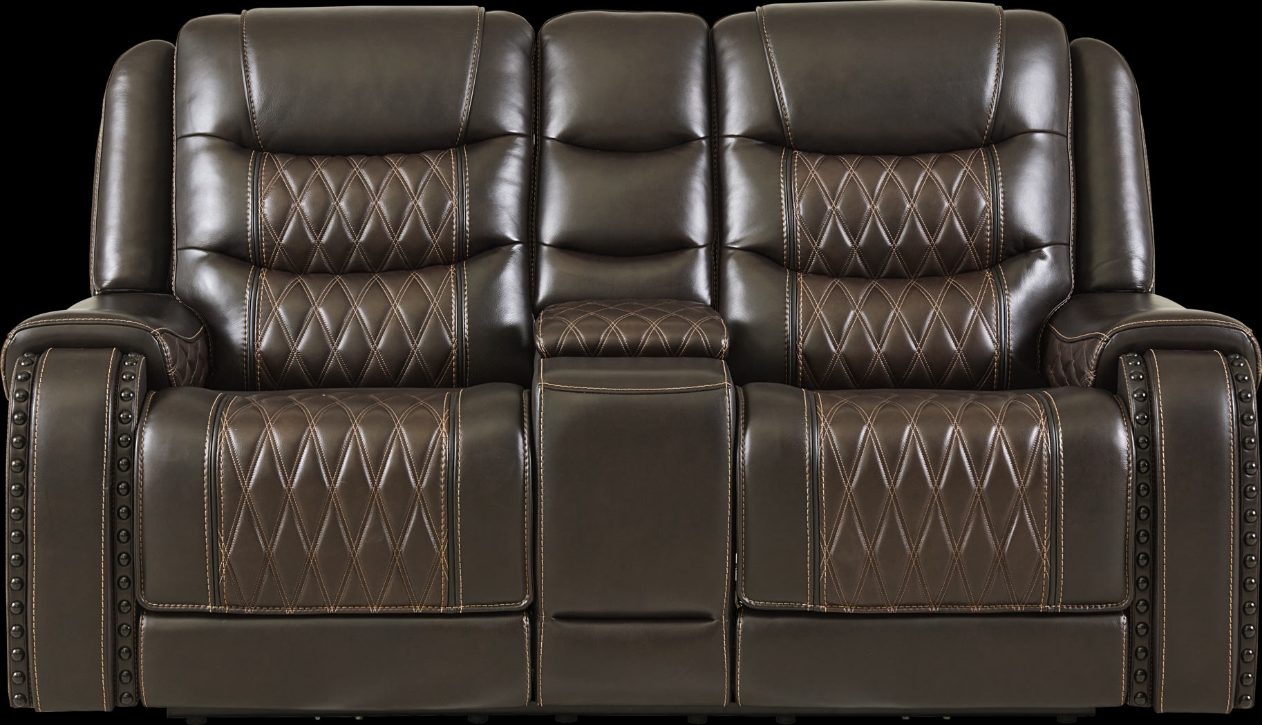 Marquee Brown Leather 5 Pc Triple Power Reclining Living Room - Thumbnail - Image 9