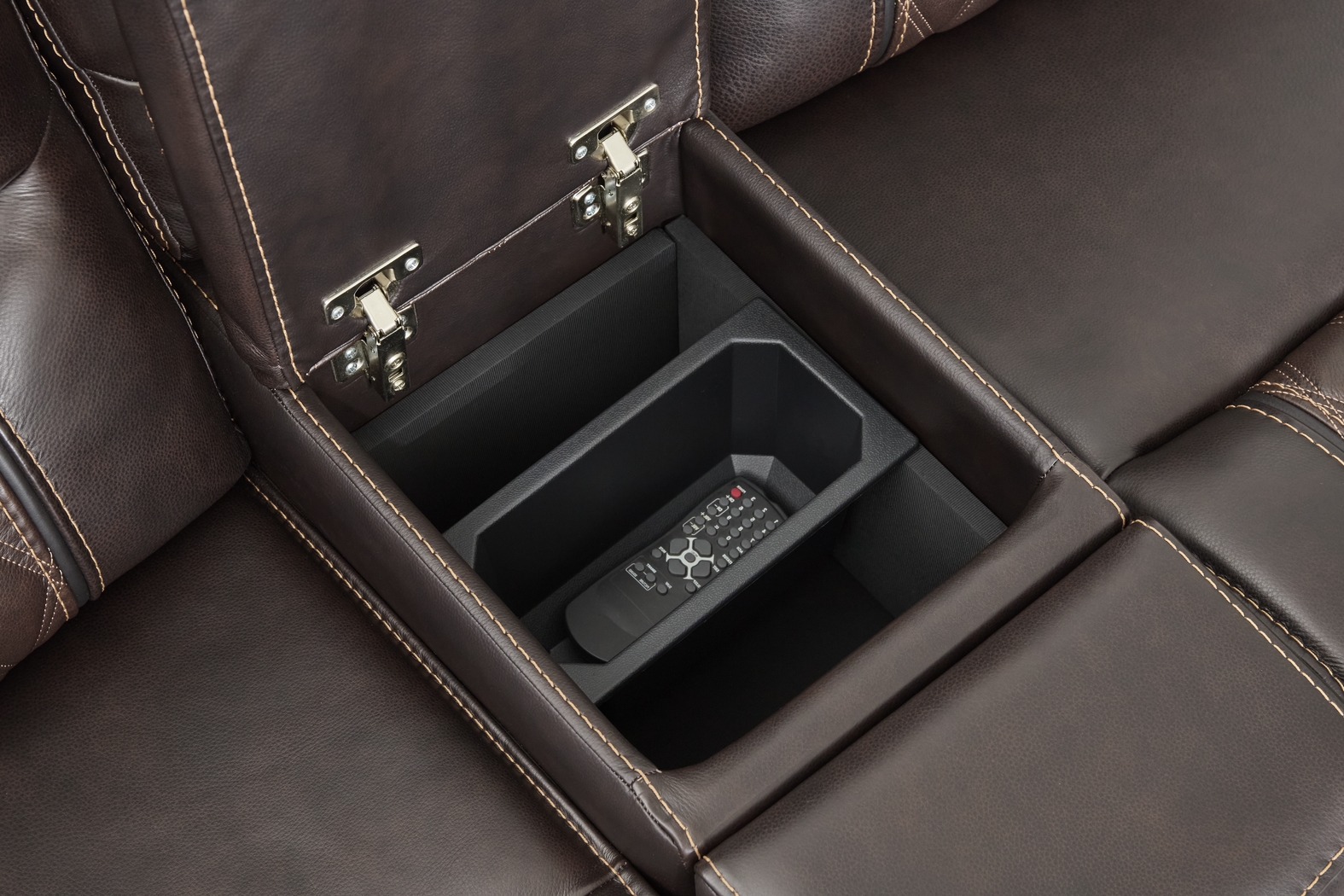 Marquee Brown Leather 5 Pc Triple Power Reclining Living Room - Thumbnail - Image 11