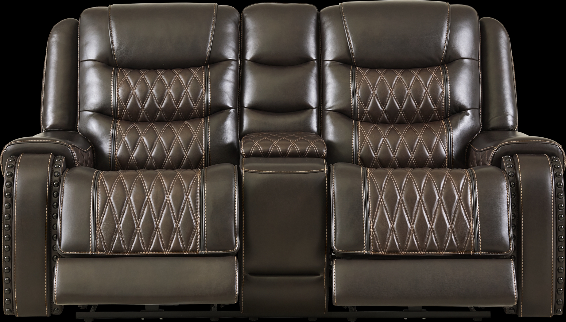 Marquee Brown Leather 5 Pc Triple Power Reclining Living Room - Thumbnail - Image 8