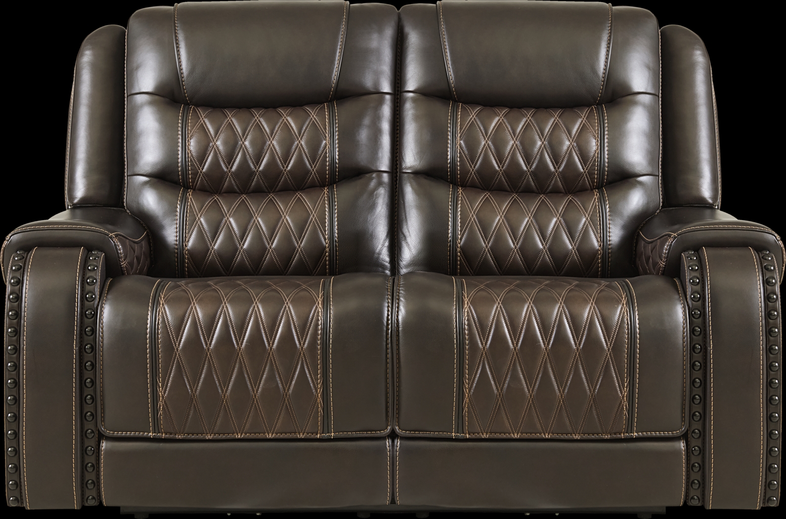 Marquee Brown Leather 2 Pc Triple Power Living Room with Reclining Loveseat - Thumbnail - Image 9