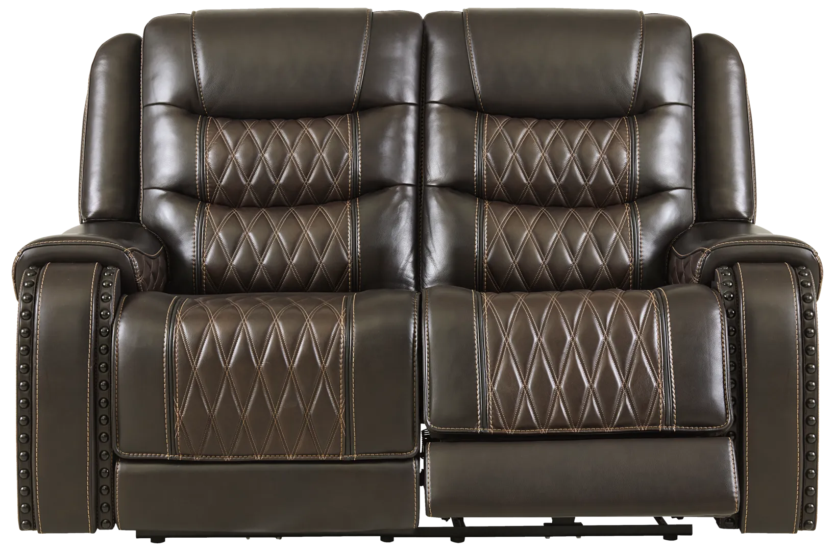 brown reclining loveseat