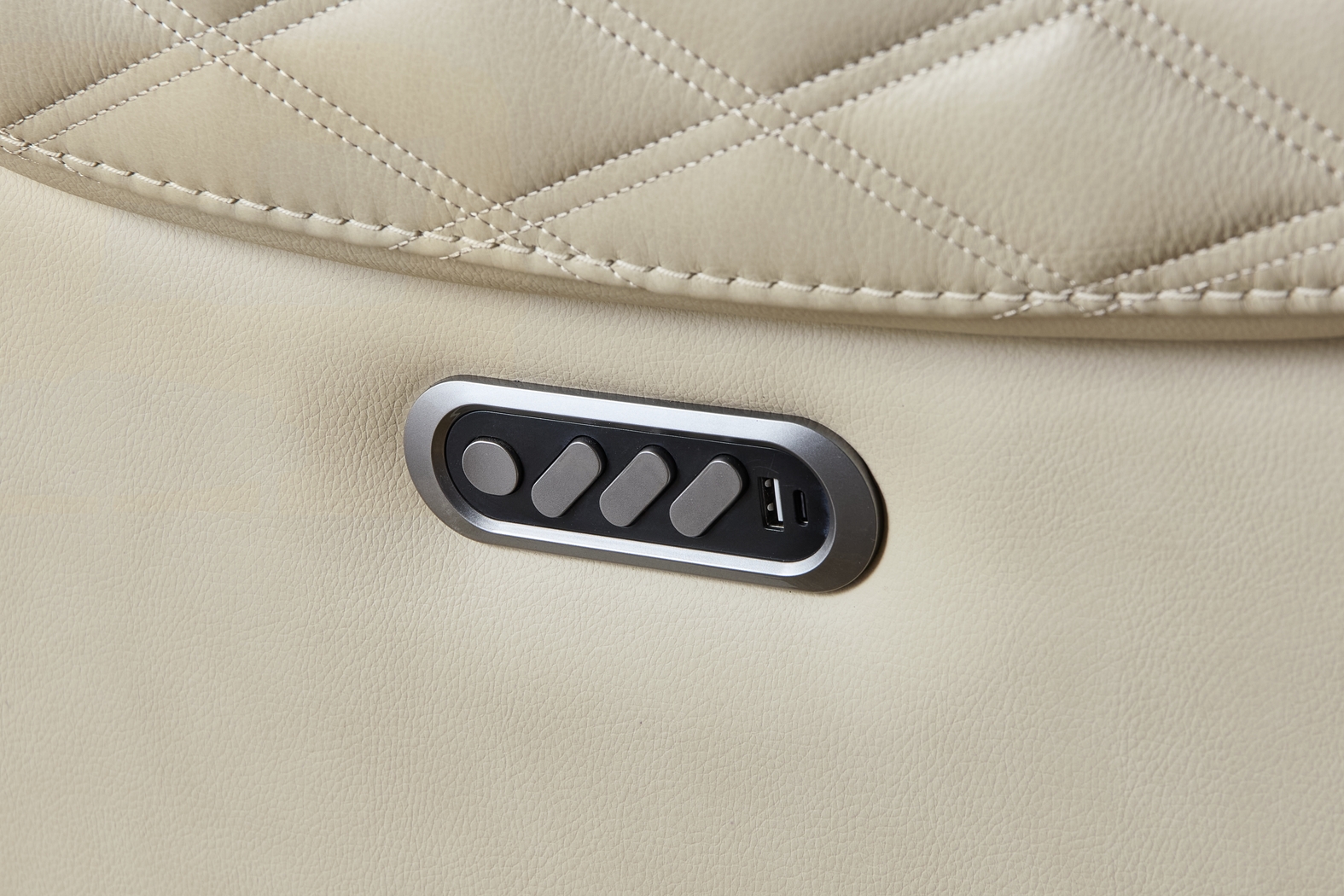 Marquee Cream Leather 9 Pc Triple Power Reclining Sectional Living Room - Thumbnail - Image 11