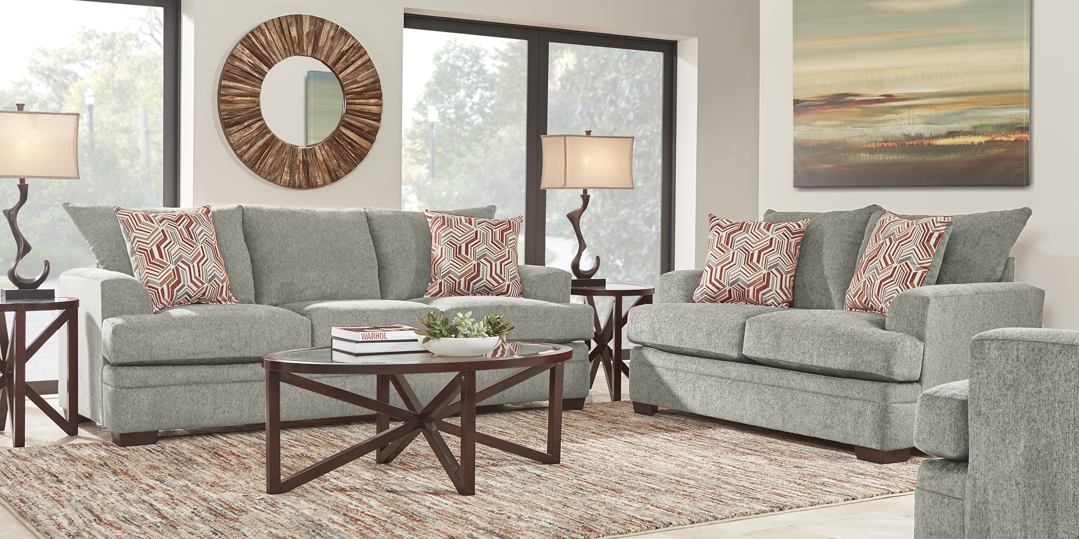 Marquis Heights Pewter 5 Pc Living Room - Thumbnail - Image 1