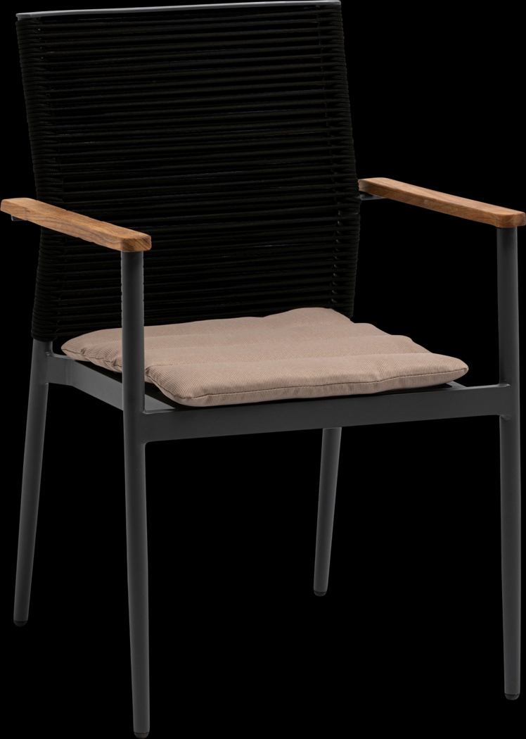 Marsalise Black Arm Chair, Set of 2 - Thumbnail - Image 3
