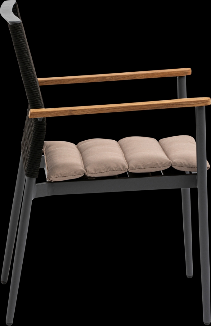 Marsalise Black Arm Chair, Set of 2 - Thumbnail - Image 5