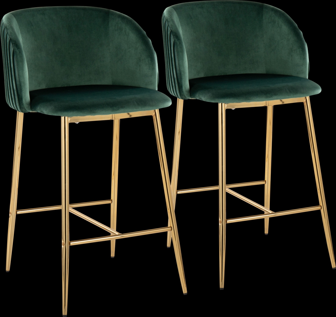 Marsanne I Green Counter Height Stool, Set of 2 - Thumbnail - Image 1