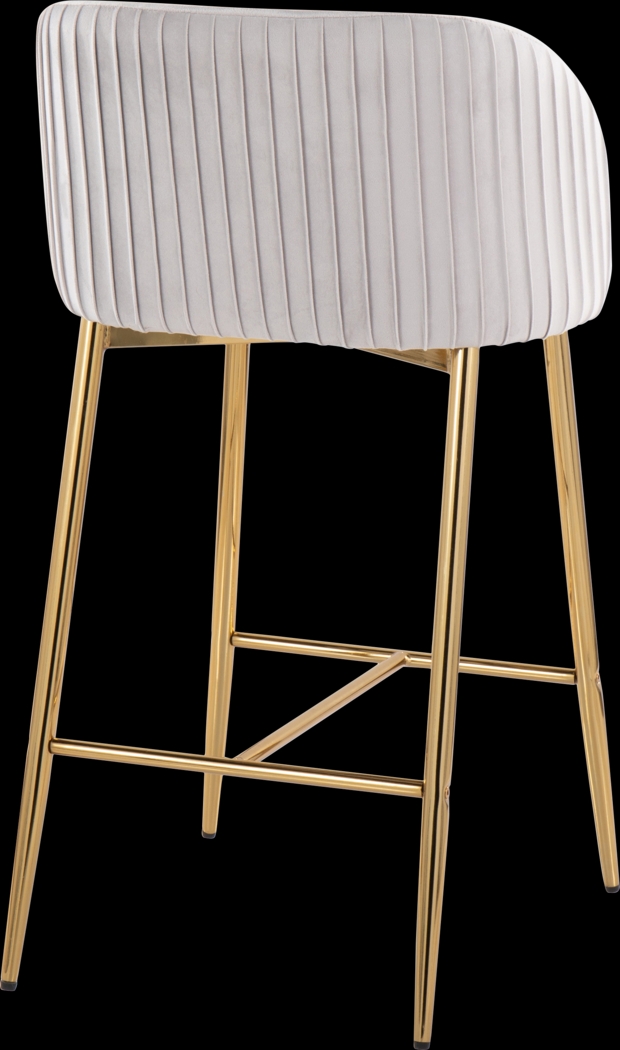 Marsanne I Silver Counter Height Stool, Set of 2 - Thumbnail - Image 4