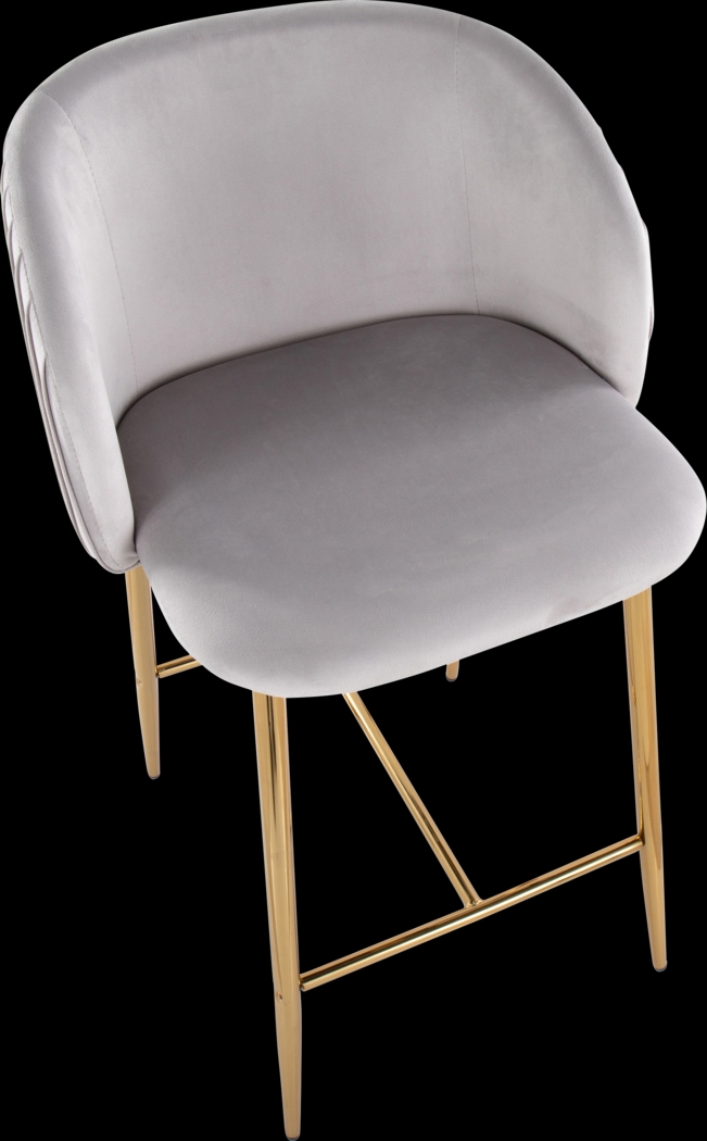 Marsanne I Silver Counter Height Stool, Set of 2 - Thumbnail - Image 7