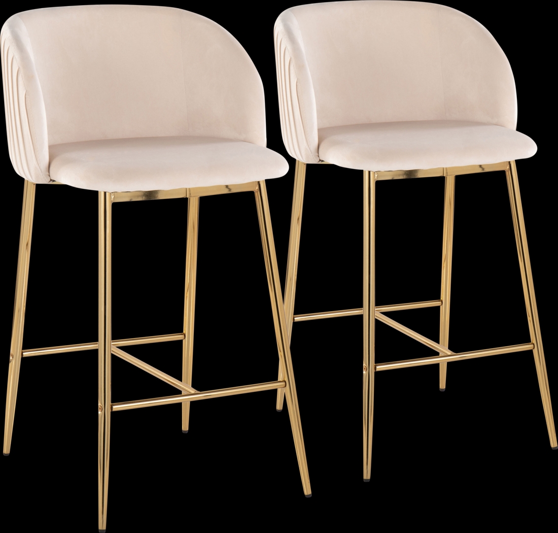 Marsanne I White Counter Height Stool, Set of 2 - Thumbnail - Image 1