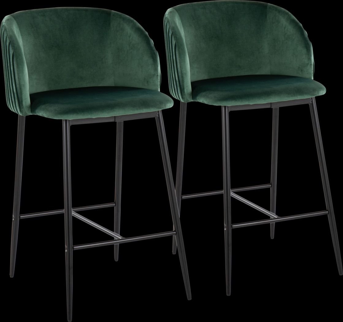 Marsanne II Green Counter Height Stool, Set of 2 - Thumbnail - Image 1