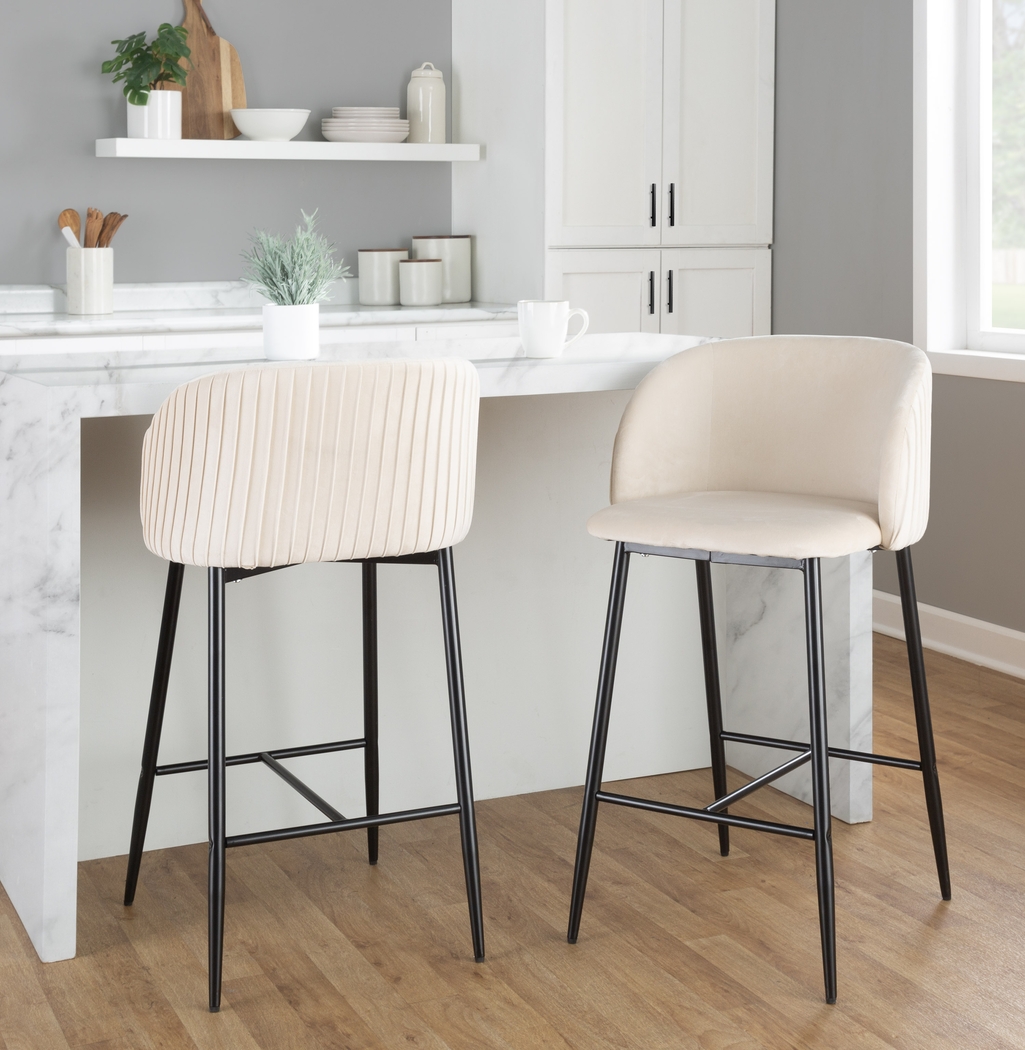 Marsanne II White Counter Height Stool, Set of 2 - Thumbnail - Image 2