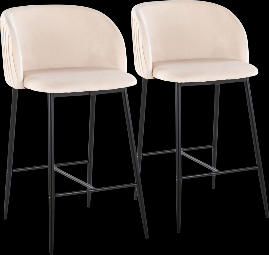 Marsanne II White Counter Height Stool, Set of 2 - Thumbnail - Image 1