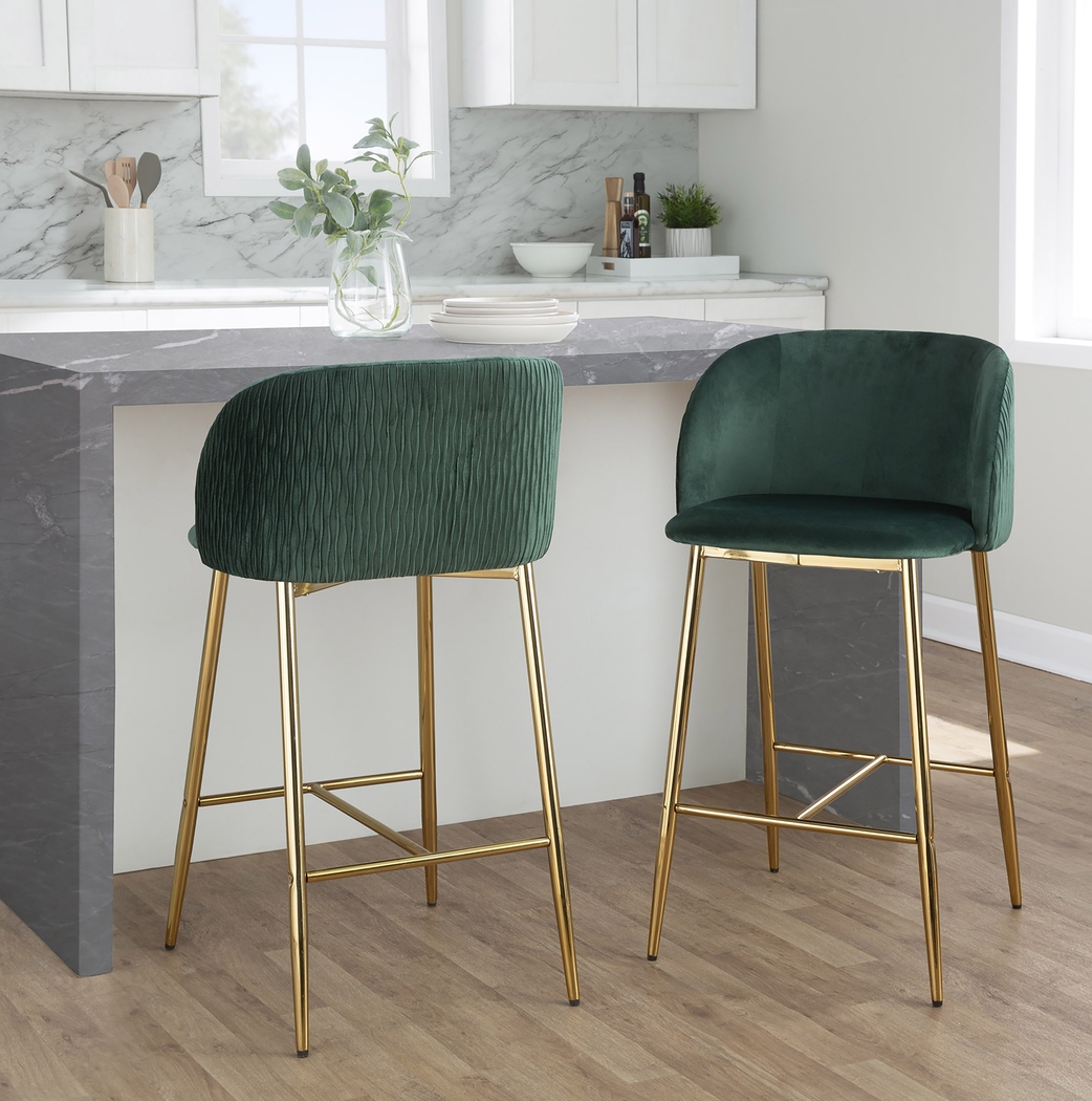 Marsanne IV Green Counter Height Stool, Set of 2 - Thumbnail - Image 2