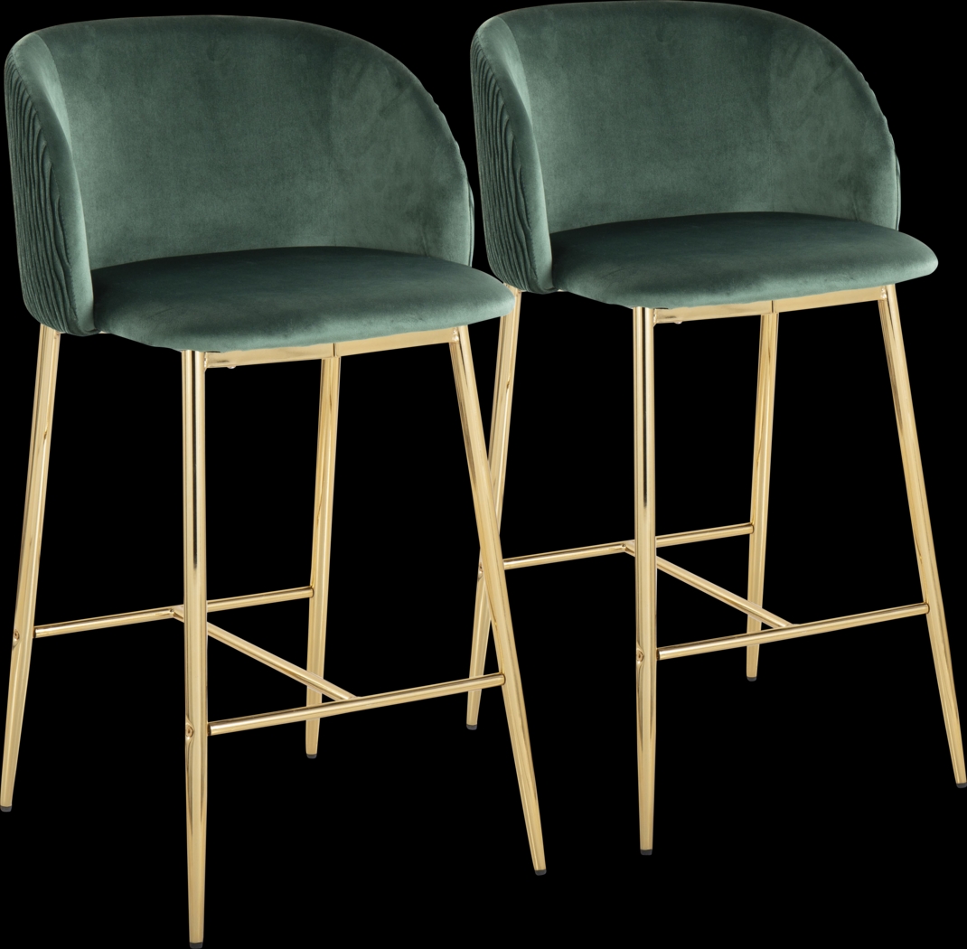 Marsanne IV Green Counter Height Stool, Set of 2 - Thumbnail - Image 1