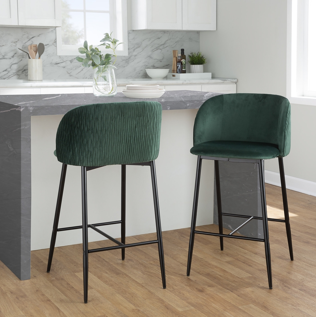 Marsanne V Green Counter Height Stool, Set of 2 - Thumbnail - Image 2