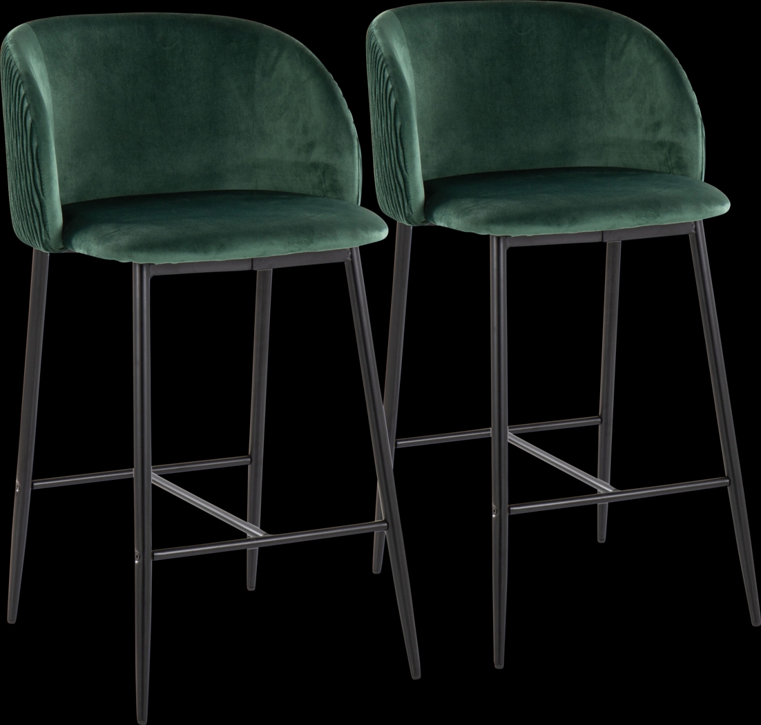 Marsanne V Green Counter Height Stool, Set of 2 - Thumbnail - Image 1