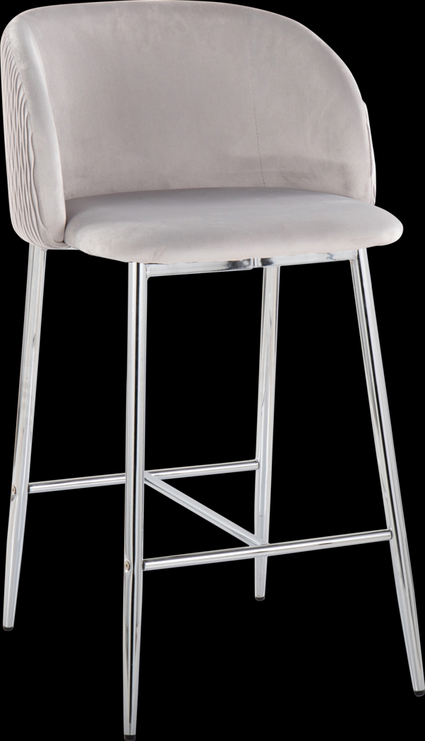 Marsanne VI Silver Counter Height Stool, Set of 2 - Thumbnail - Image 3