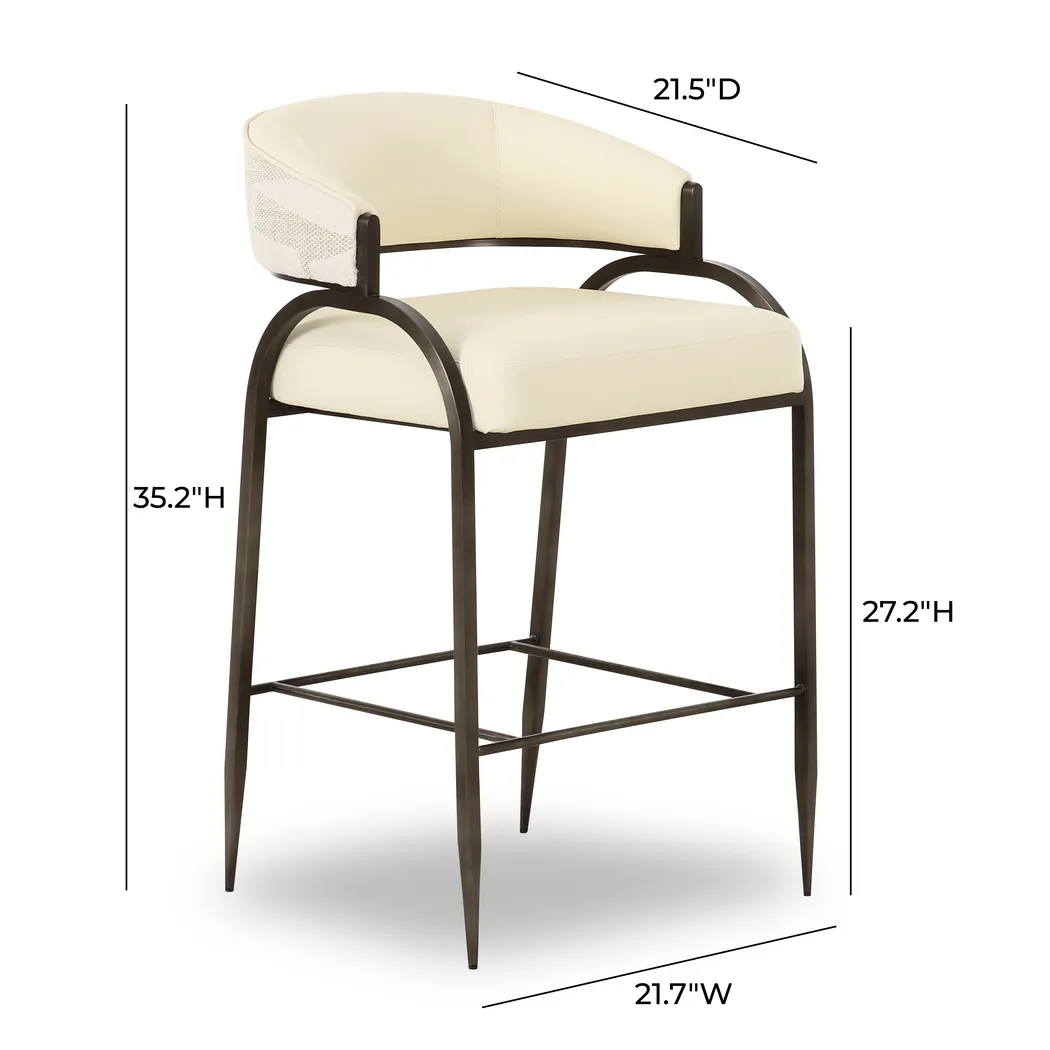 Marscoms II Cream Counter Height Stool - Thumbnail - Image 5