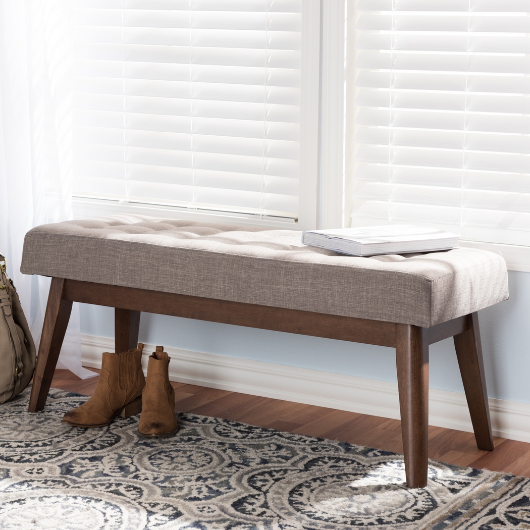 Marshead Light Gray Accent Bench - Thumbnail - Image 2